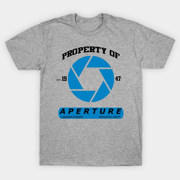 Aperture Athletic Dept. T-Shirt by ExplodingZombie